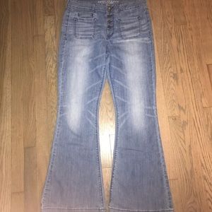 American eagle high waisted bell bottom jeans